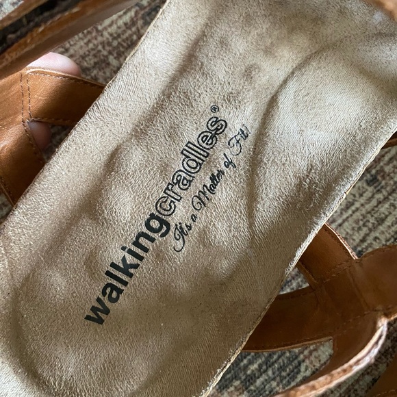 Walking Cradles Brown Strappy Comfort Sandals - Picture 2 of 4